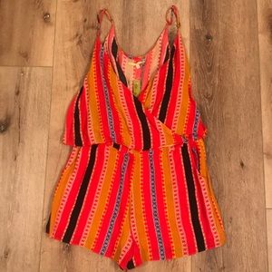 Multi-striped romper